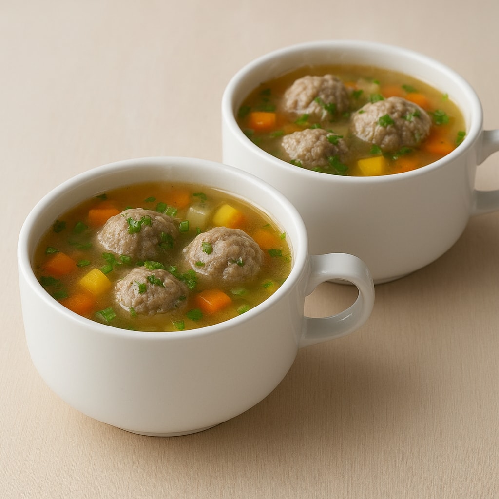 Суп с фрикадельками и овощами