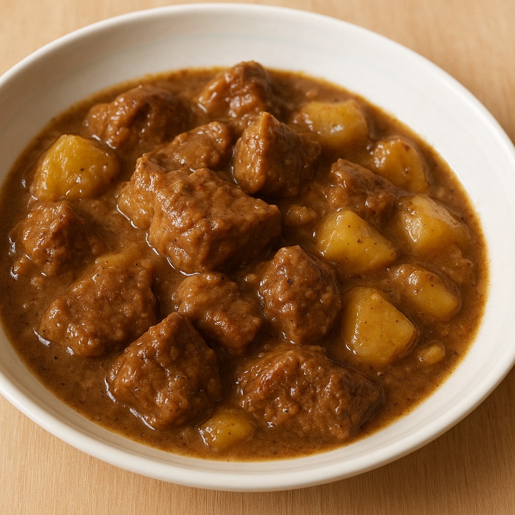 Тушеная говядина с овощами