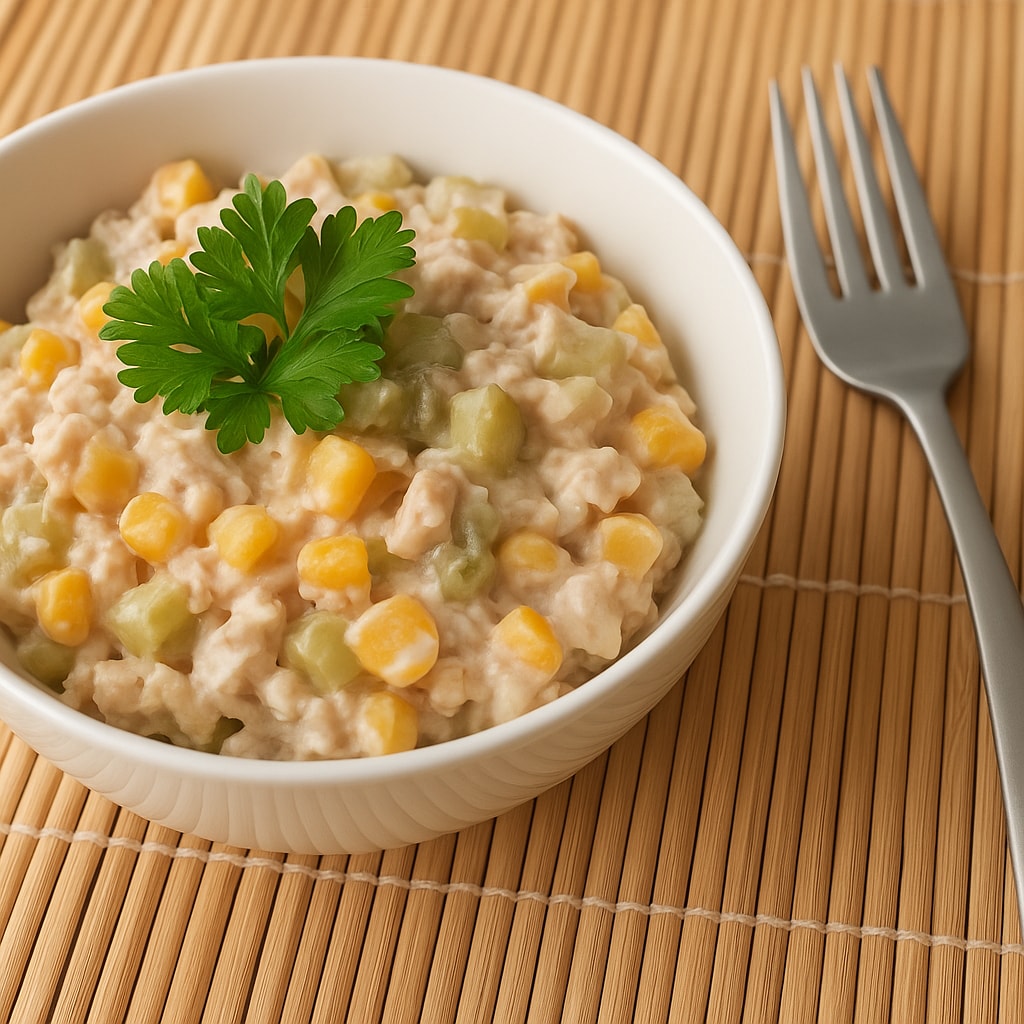 Салат из тунца с кукурузой