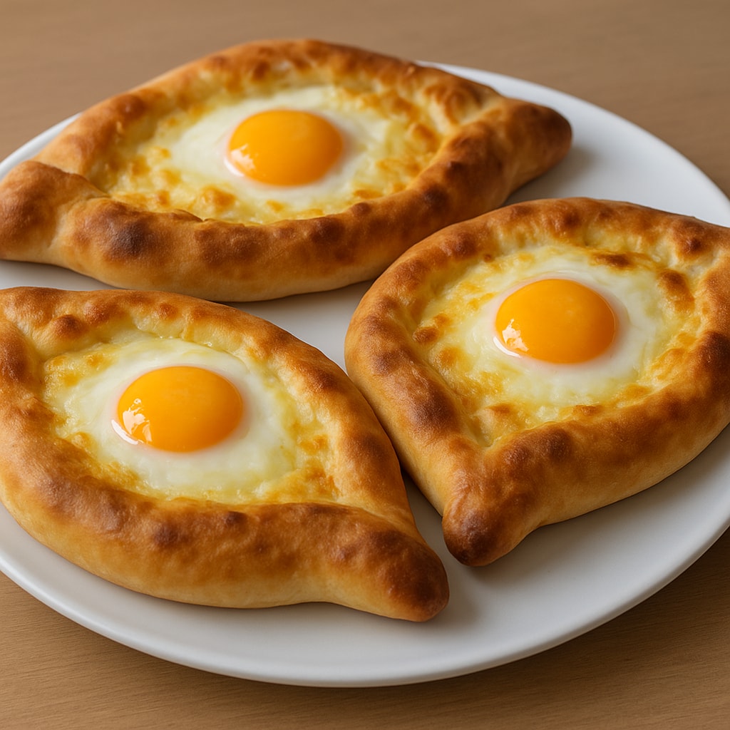 Хачапури по-аджарски с брынзой