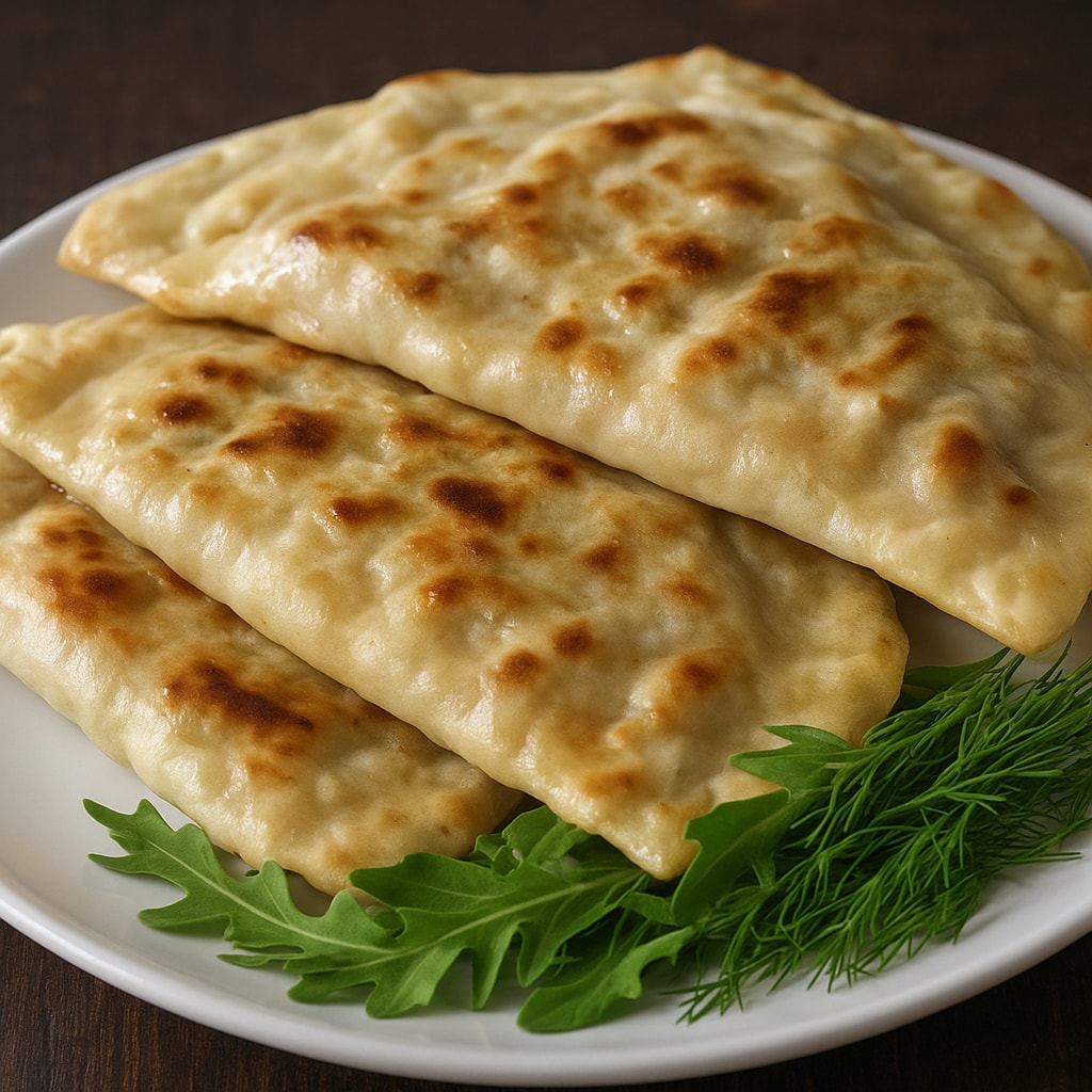 Кутабы со свежей зеленью