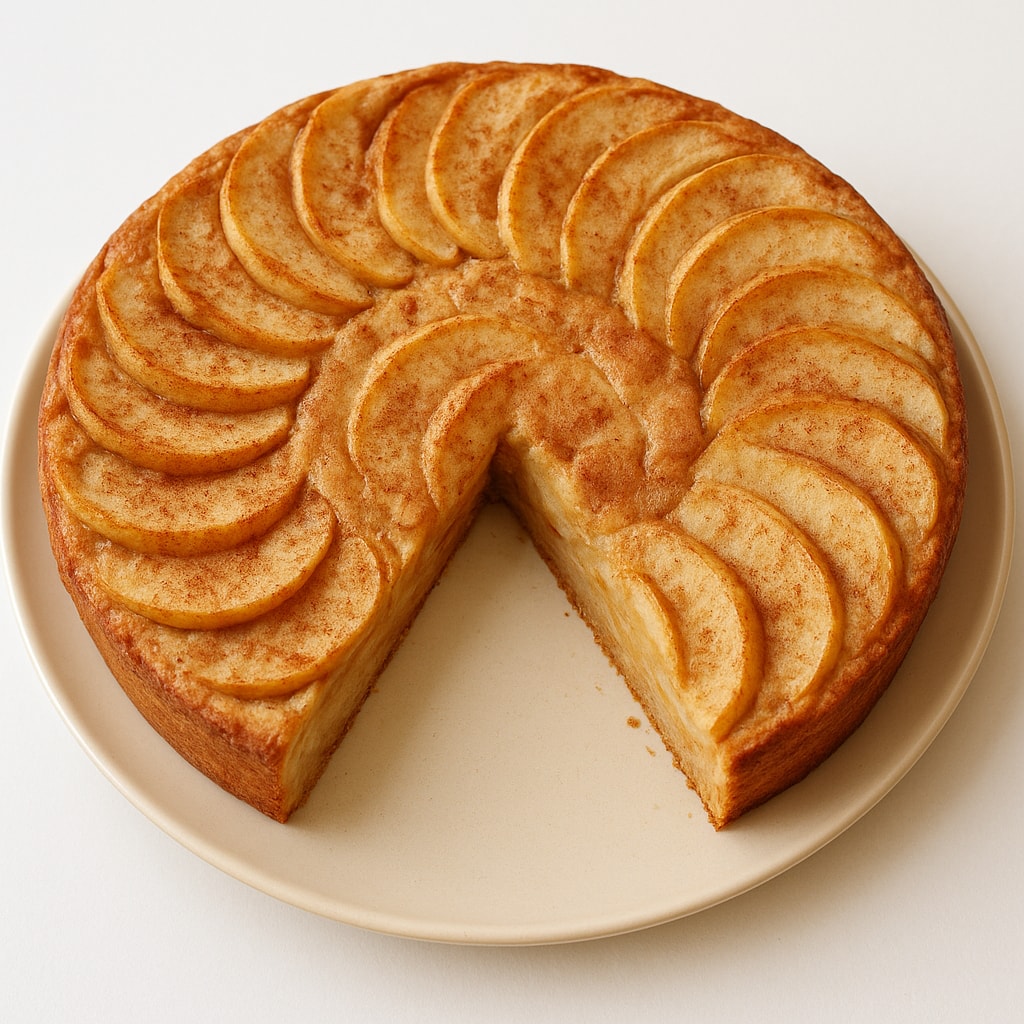 Шарлотка с корицей и яблоками