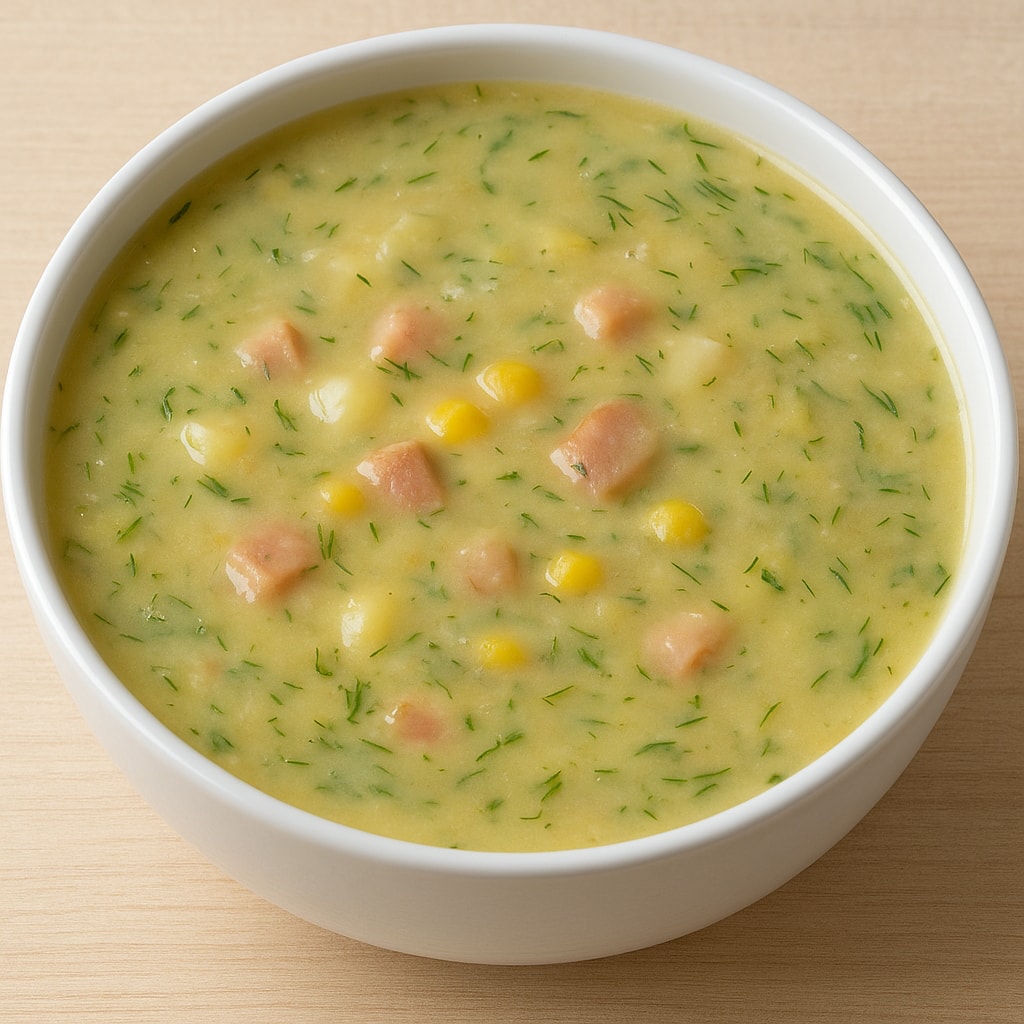 Гороховый суп с копчеными ребрами и беконом