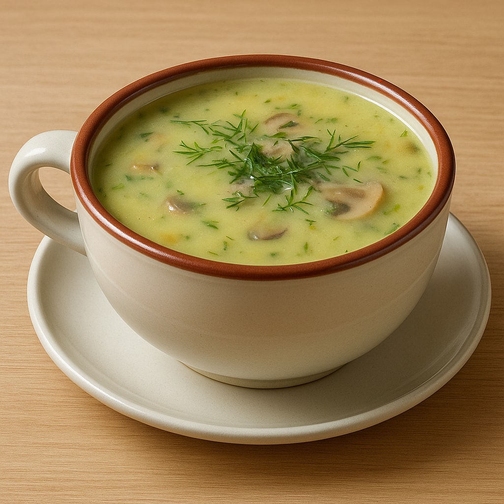 Сырный суп с шампиньонами