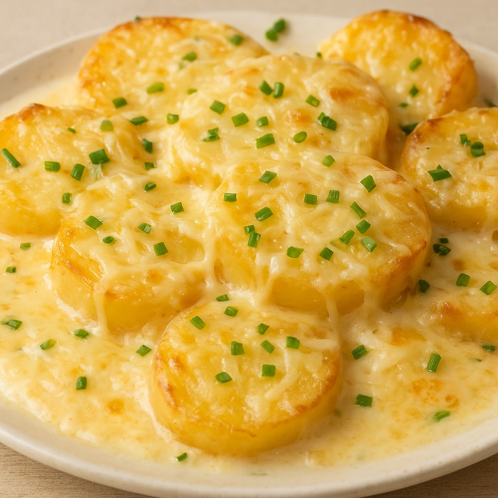 Омлет с чесноком, грюйером и сухариками