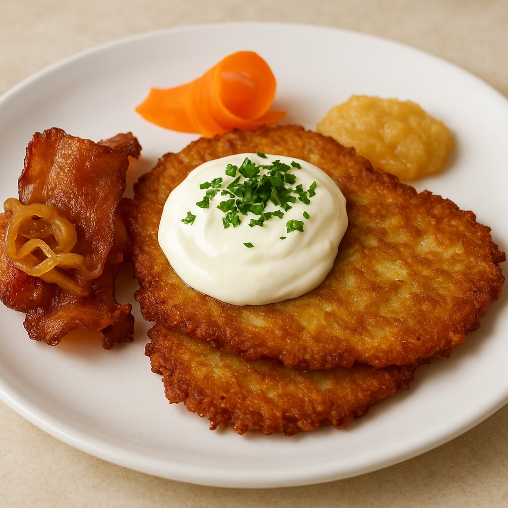 Драники с сыром и чесноком