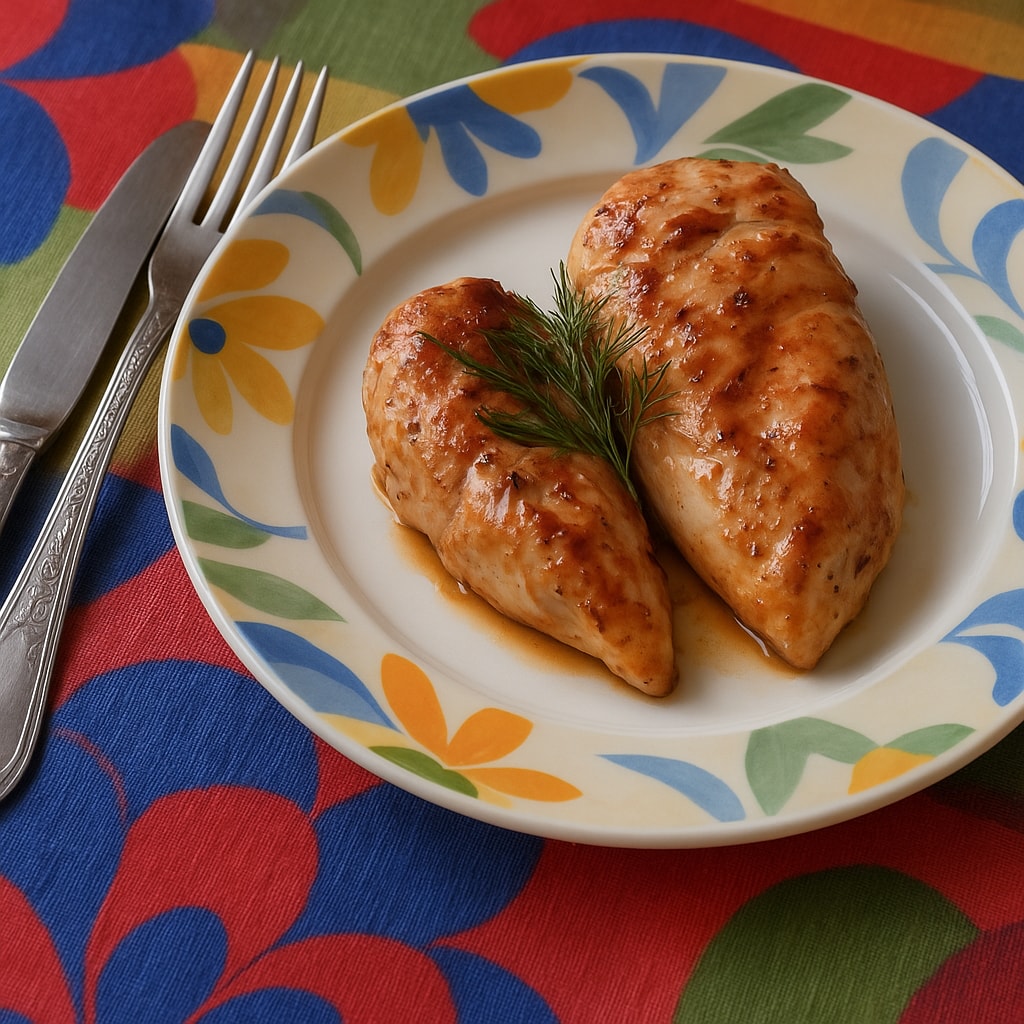 Куриные грудки, запеченые с травами