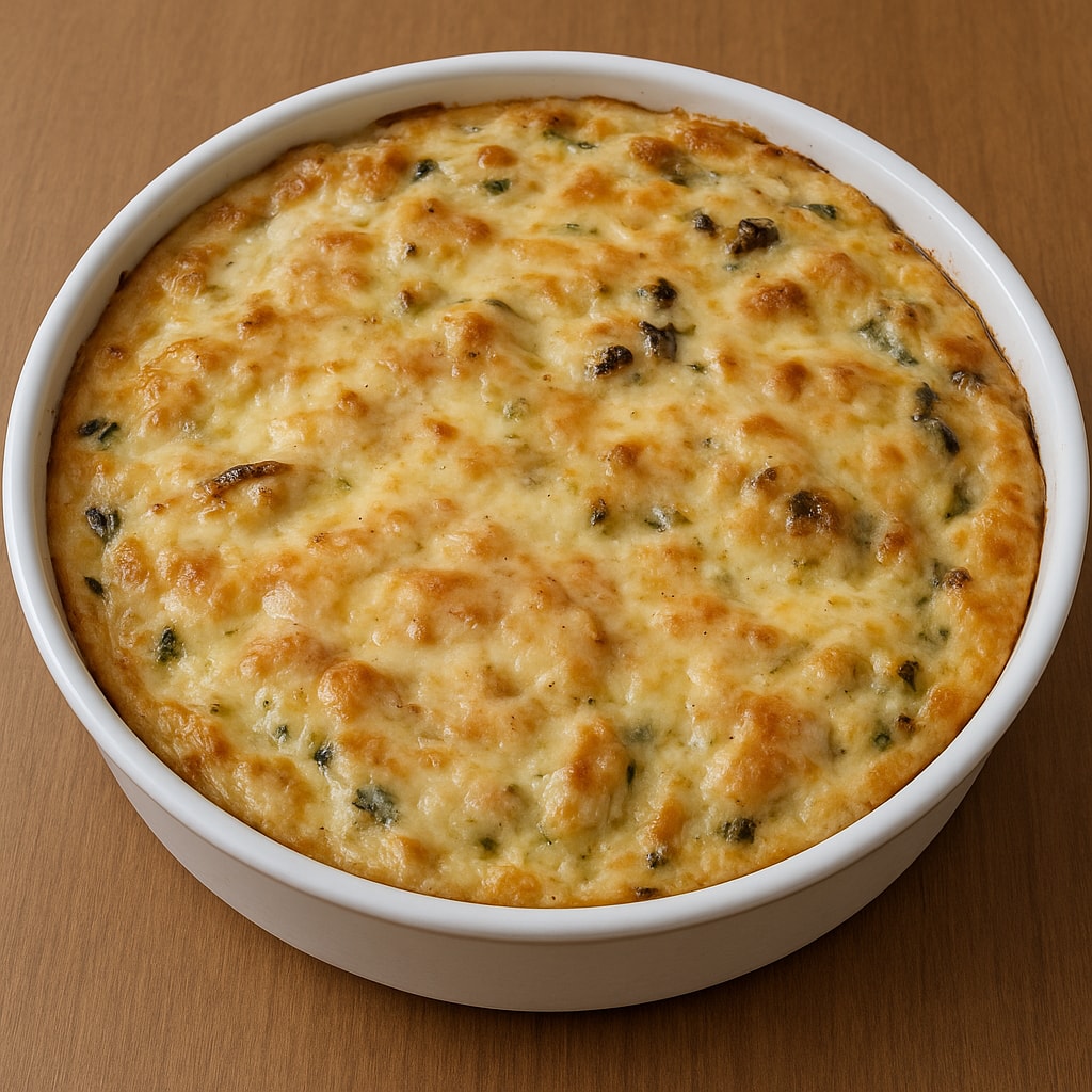 Пирог с курицей, грибами и брокколи