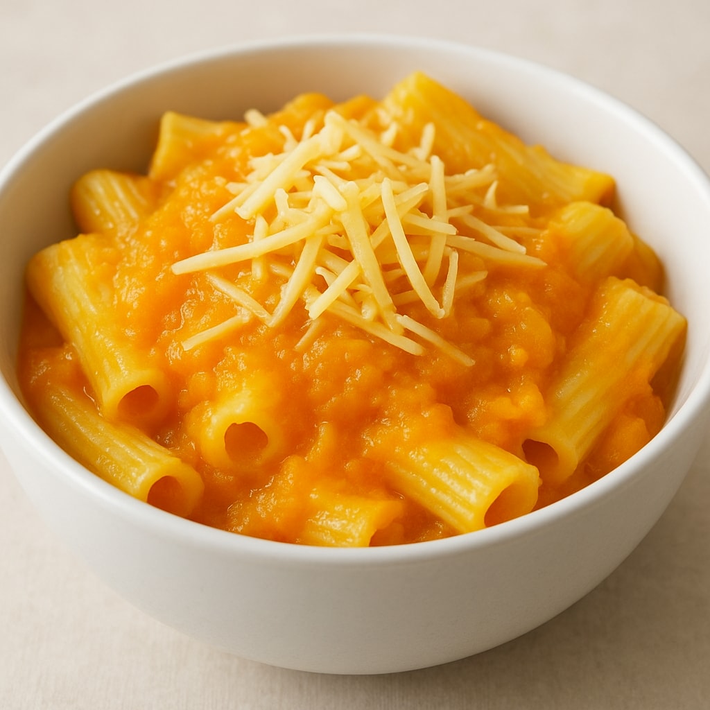 Макароны с тыквой и луком
