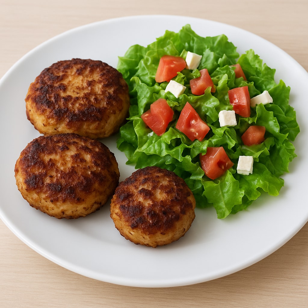 Сочные куриные котлеты с кабачком и рисом