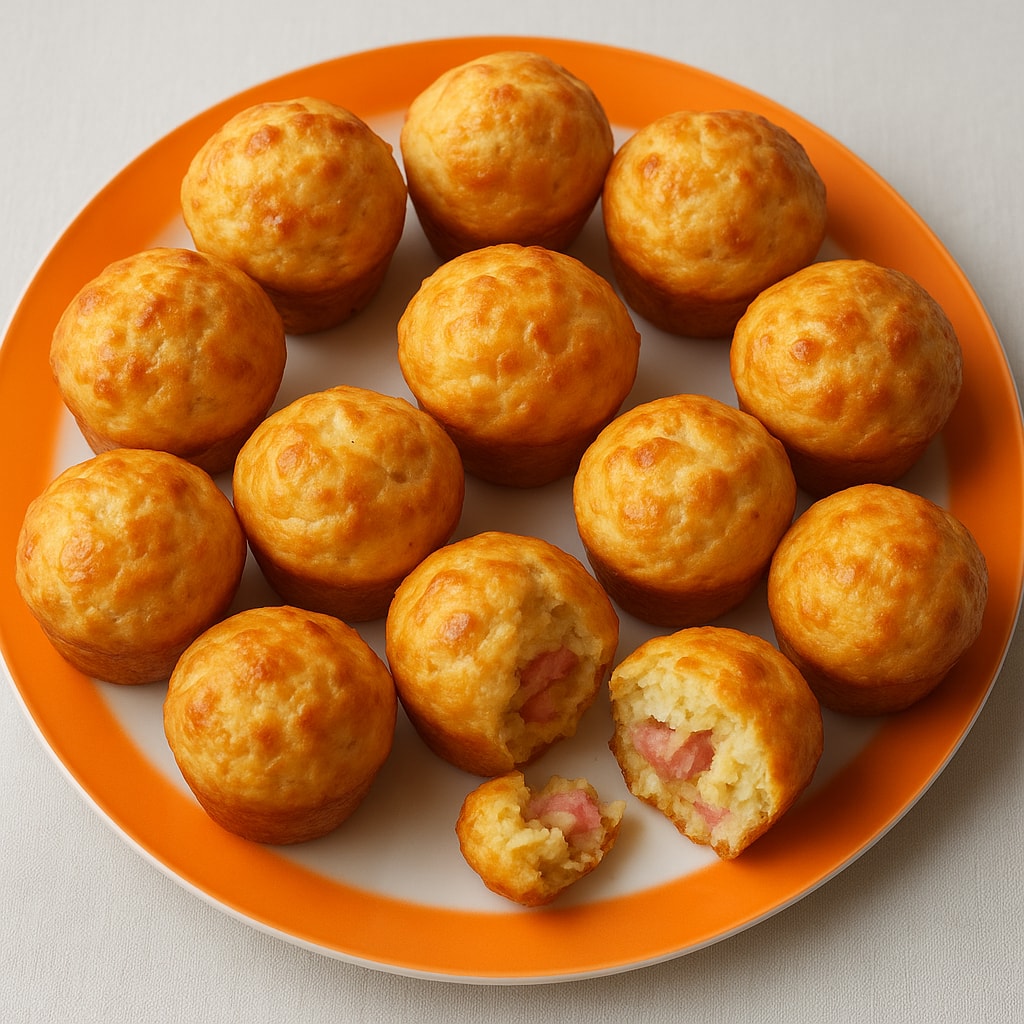 Маффины с сыром и ветчиной