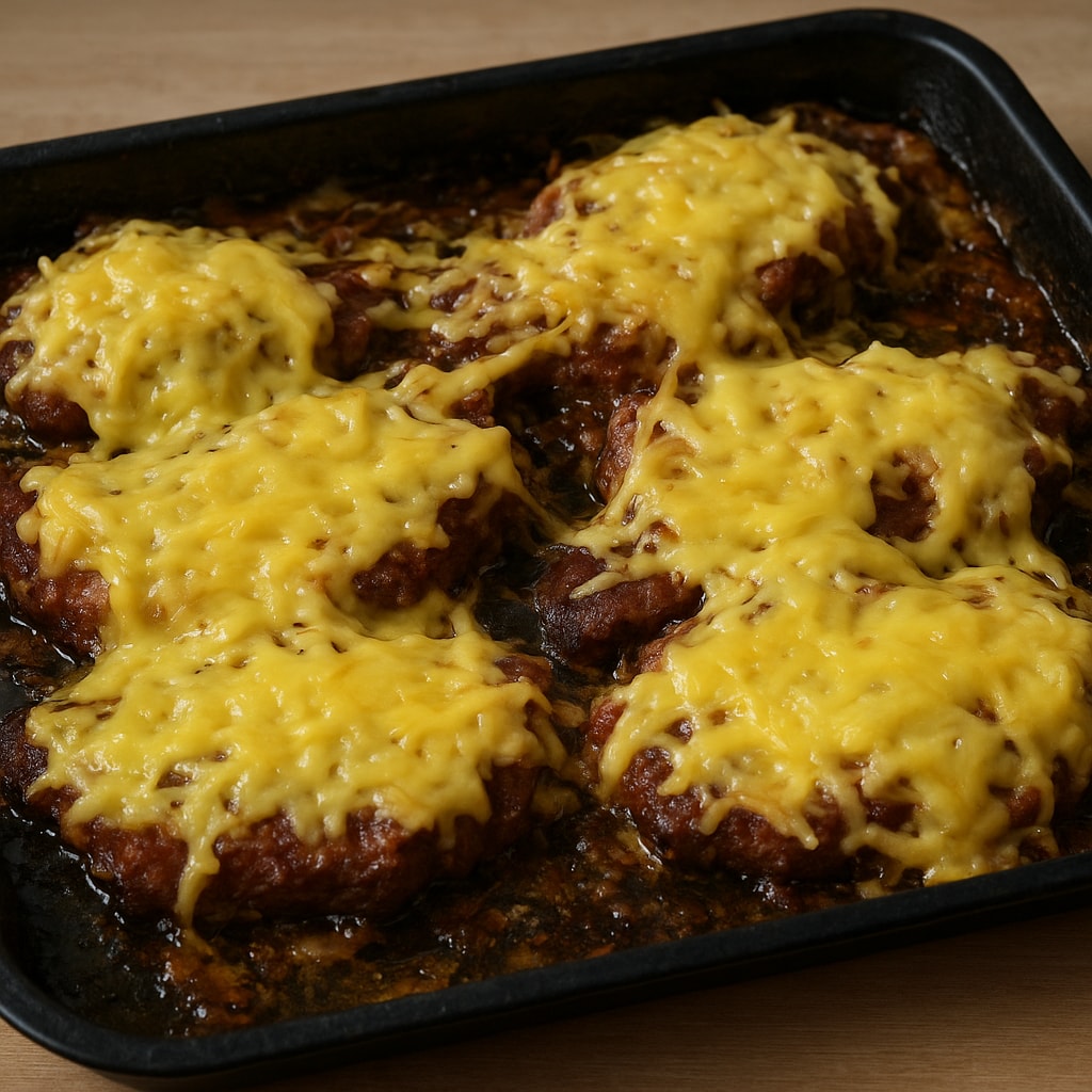 Свинина с чесноком и сыром