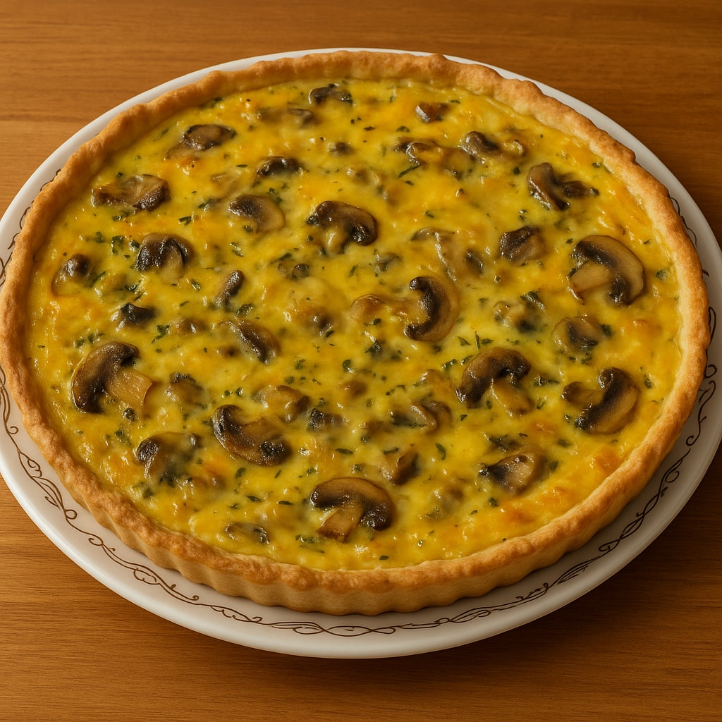 Омлет с сыром и грибами