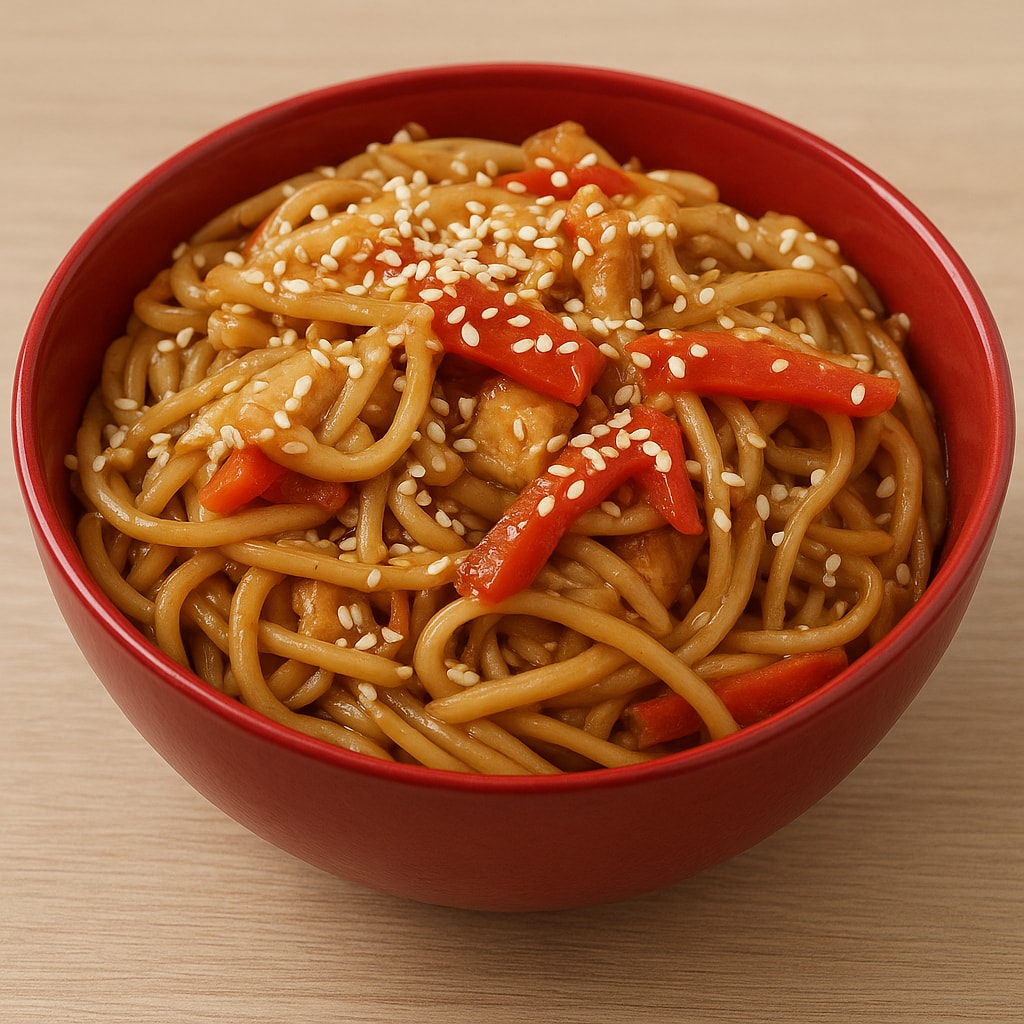 Яки-удон с курицей