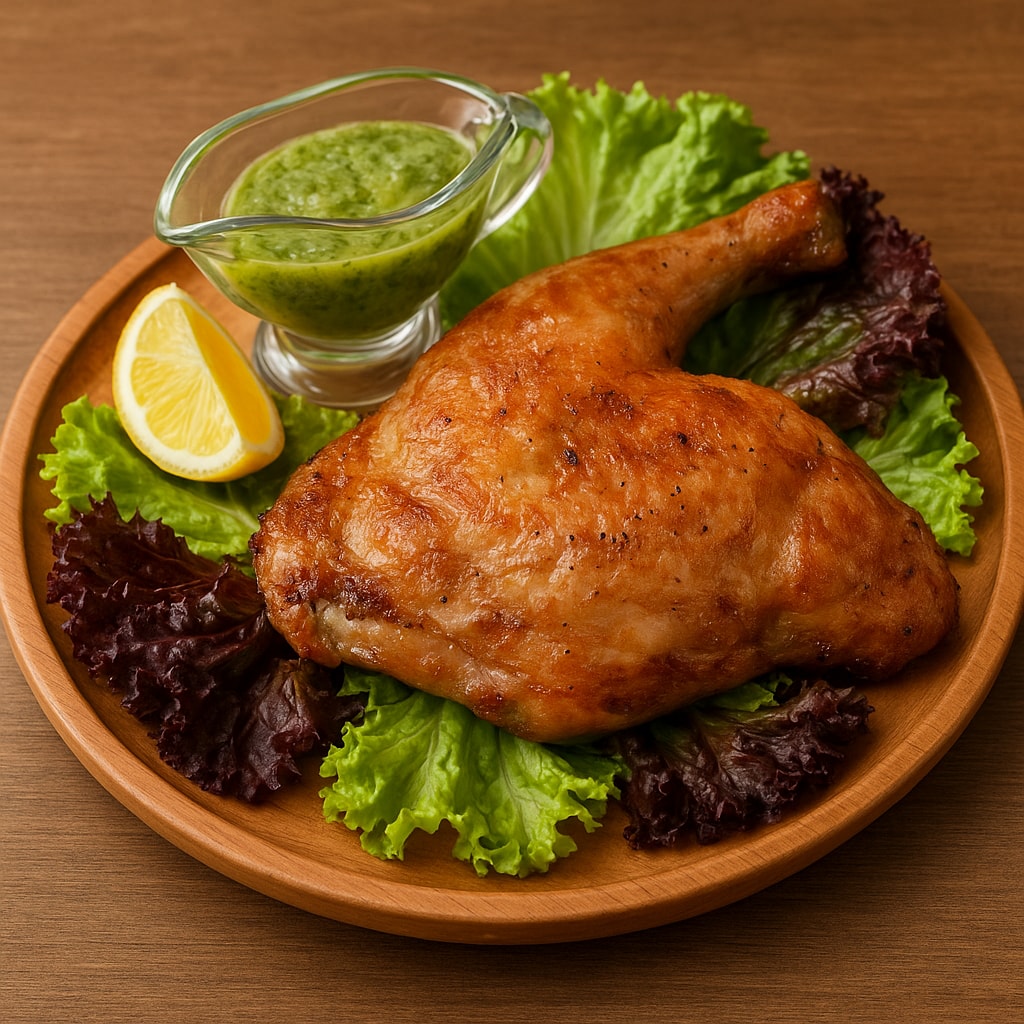 Цыпленок табака с чесночным соусом