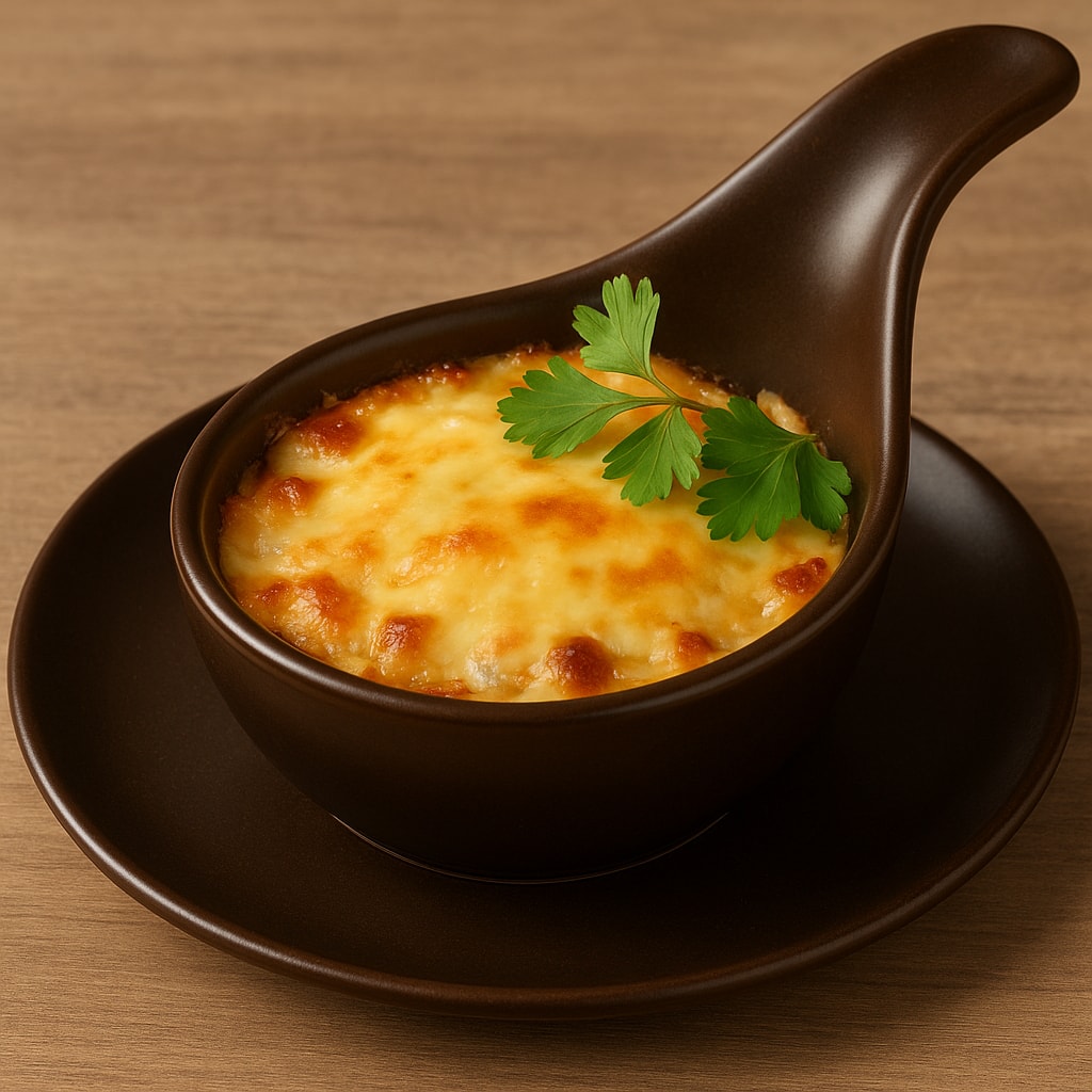 Нежный куриный жюльен с грибами и сыром