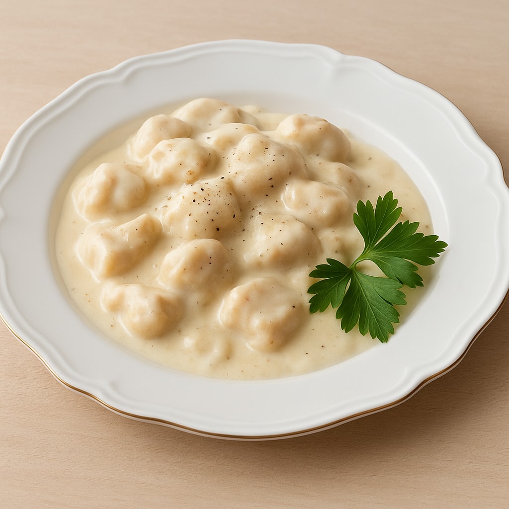 Фрикасе из курицы с мускатным орехом