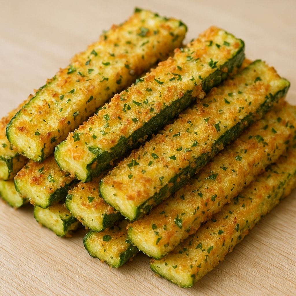 Кабачки, запеченные с сыром и пряными травами