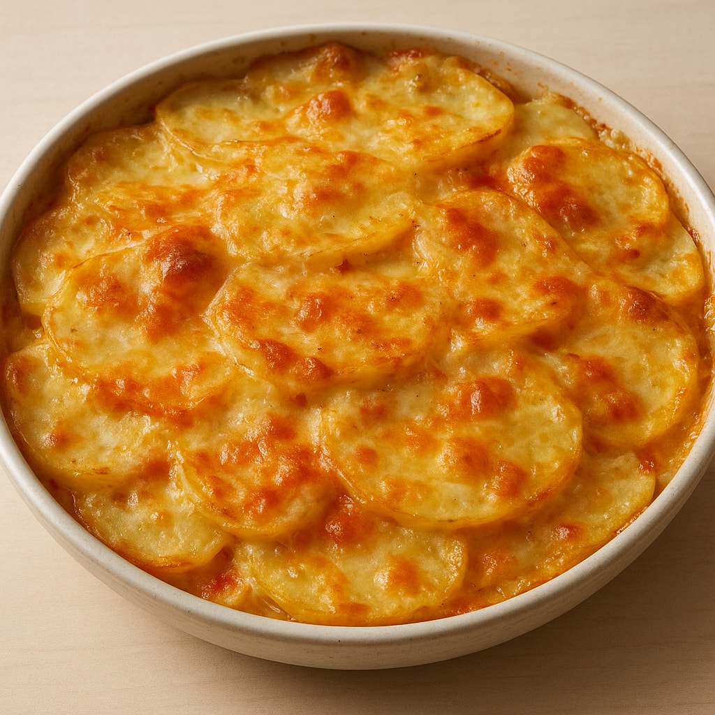Картофель, запеченный с куриным филе и помидорами под сыром