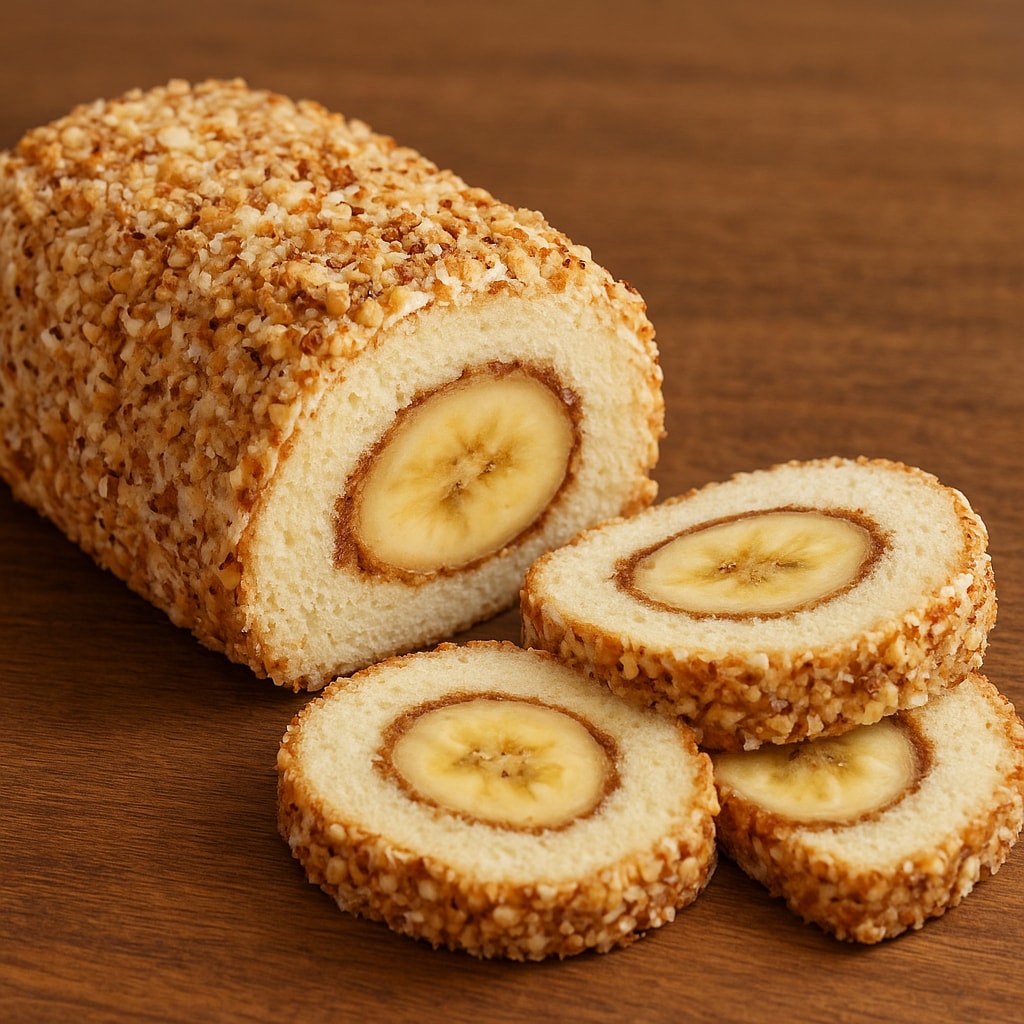 Рулет с банановой начинкой
