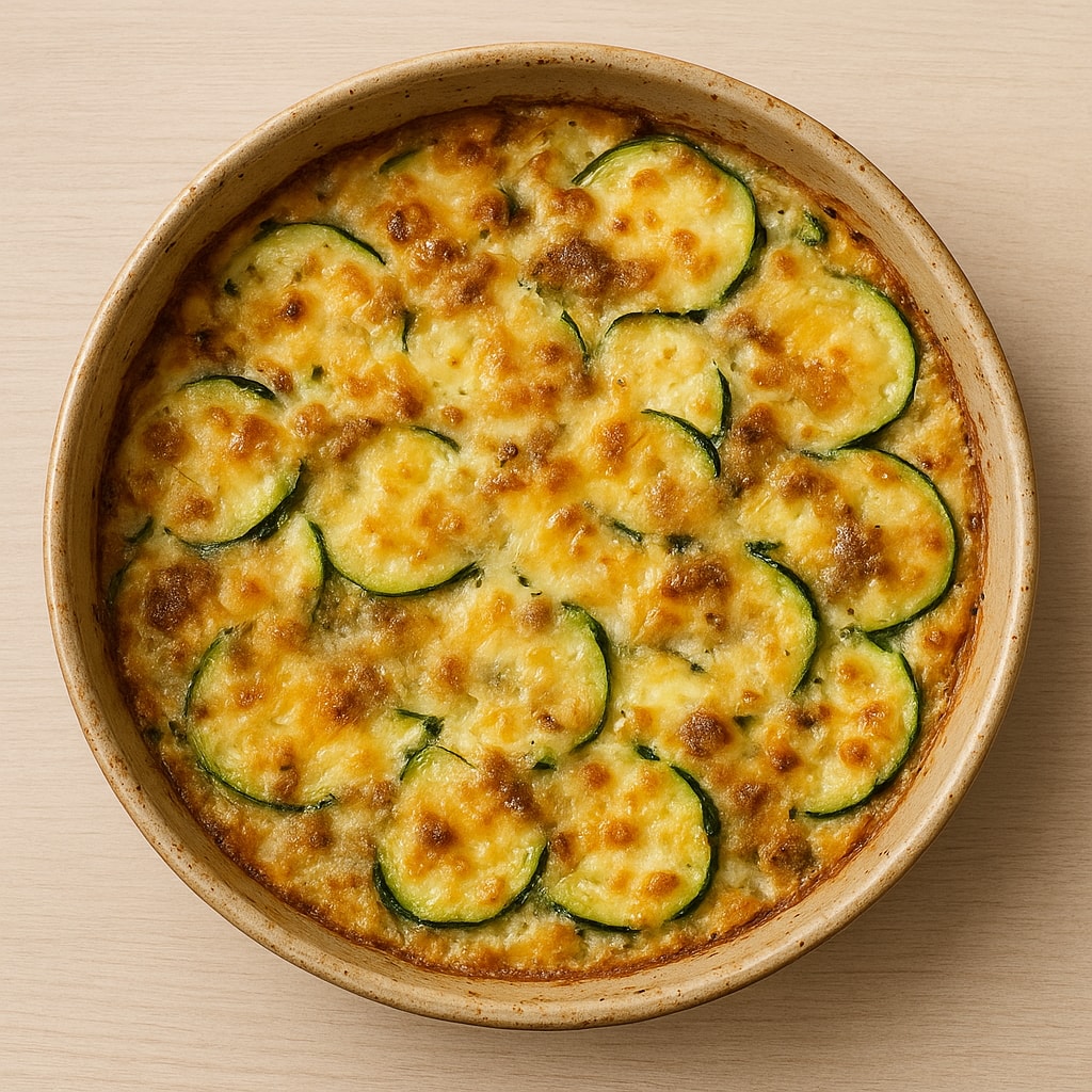 Запеканка из кабачков с мясом и сыром