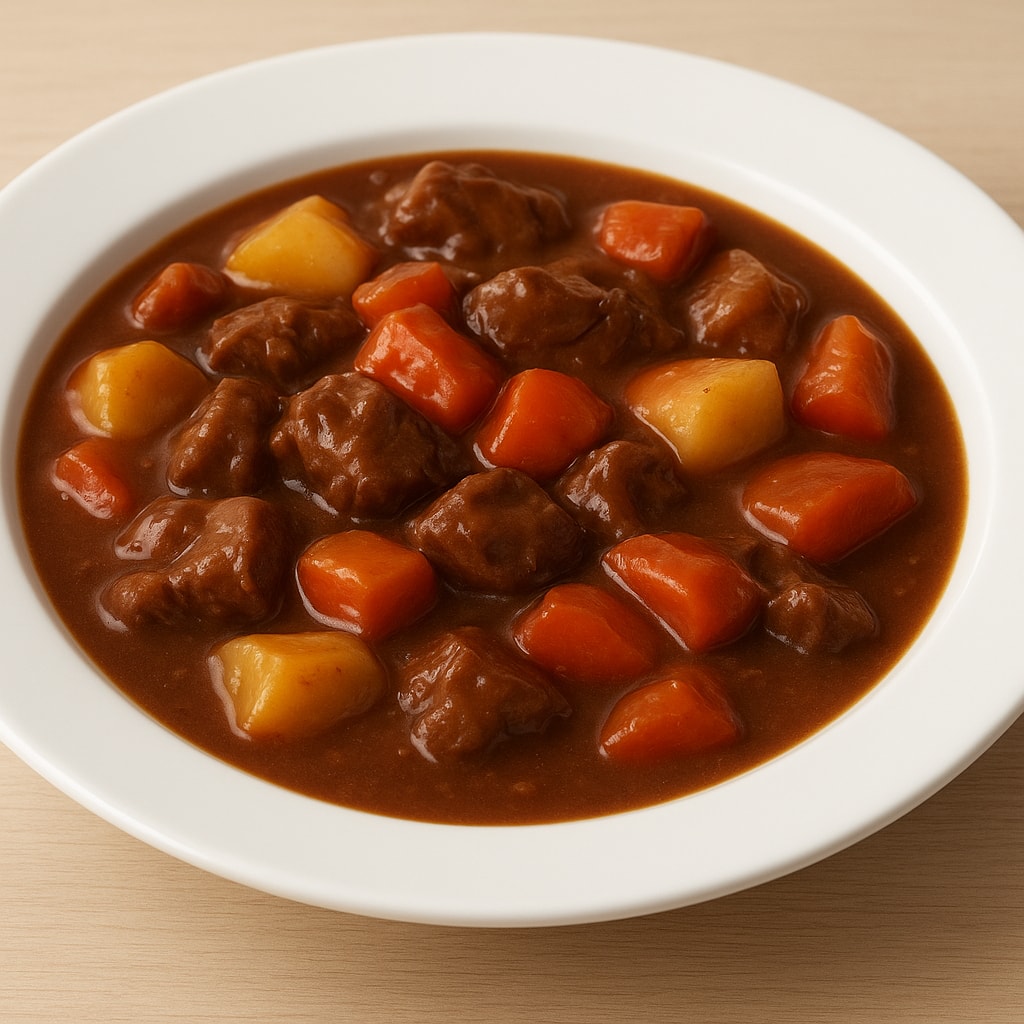 Мясное рагу с овощами и грибами