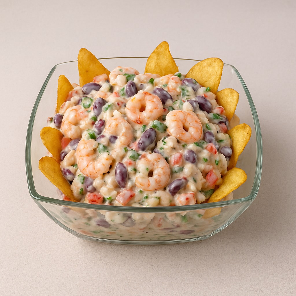 Салат из фасоли с сухариками