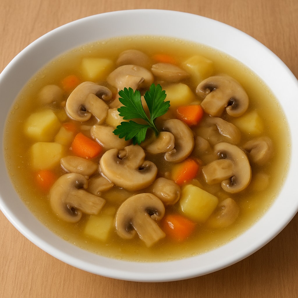 Грибной суп с картофелем