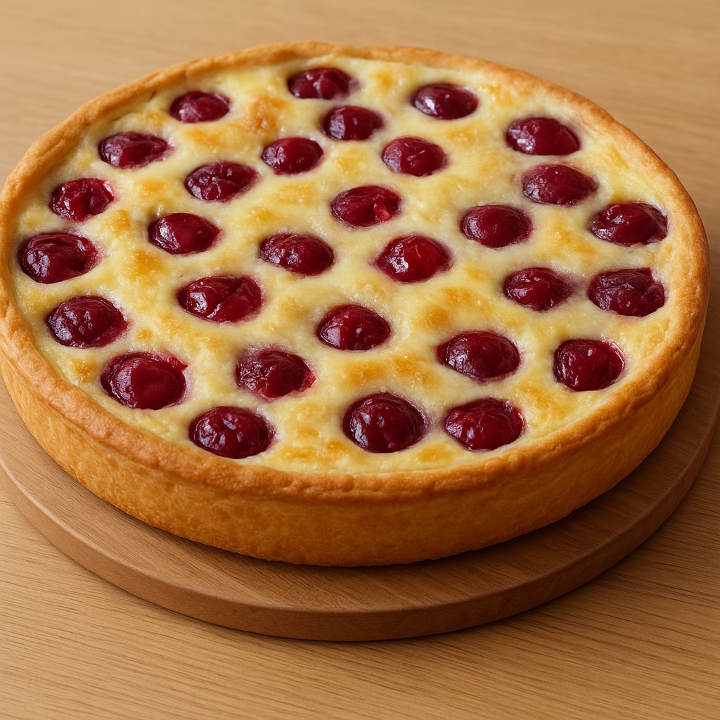 Пирог с клубникой и сметаной