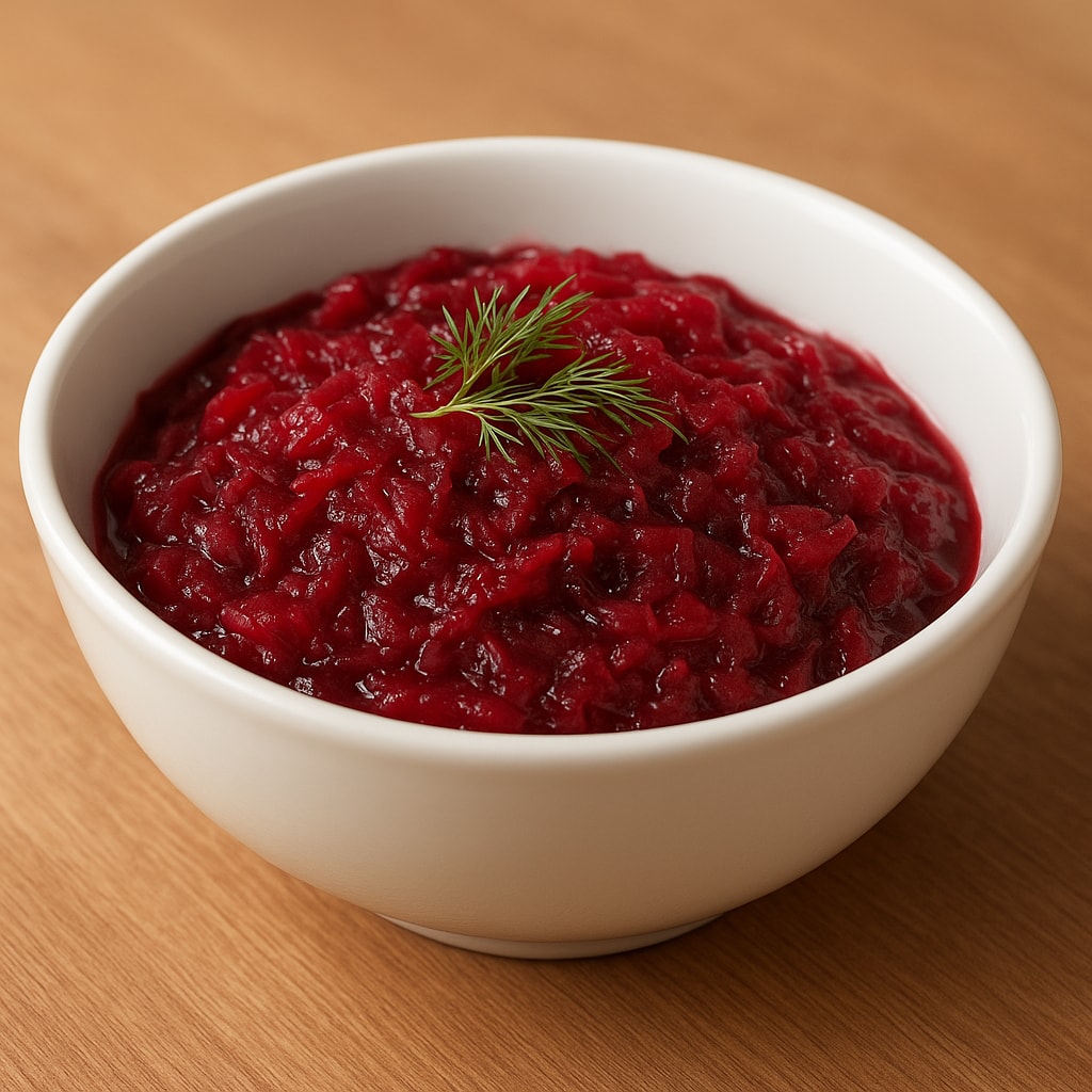 Свекла с чесноком и грецкими орехами