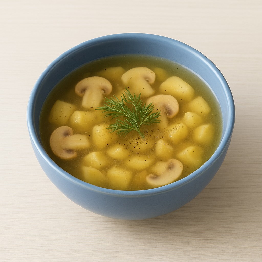 Грибной суп с макаронами