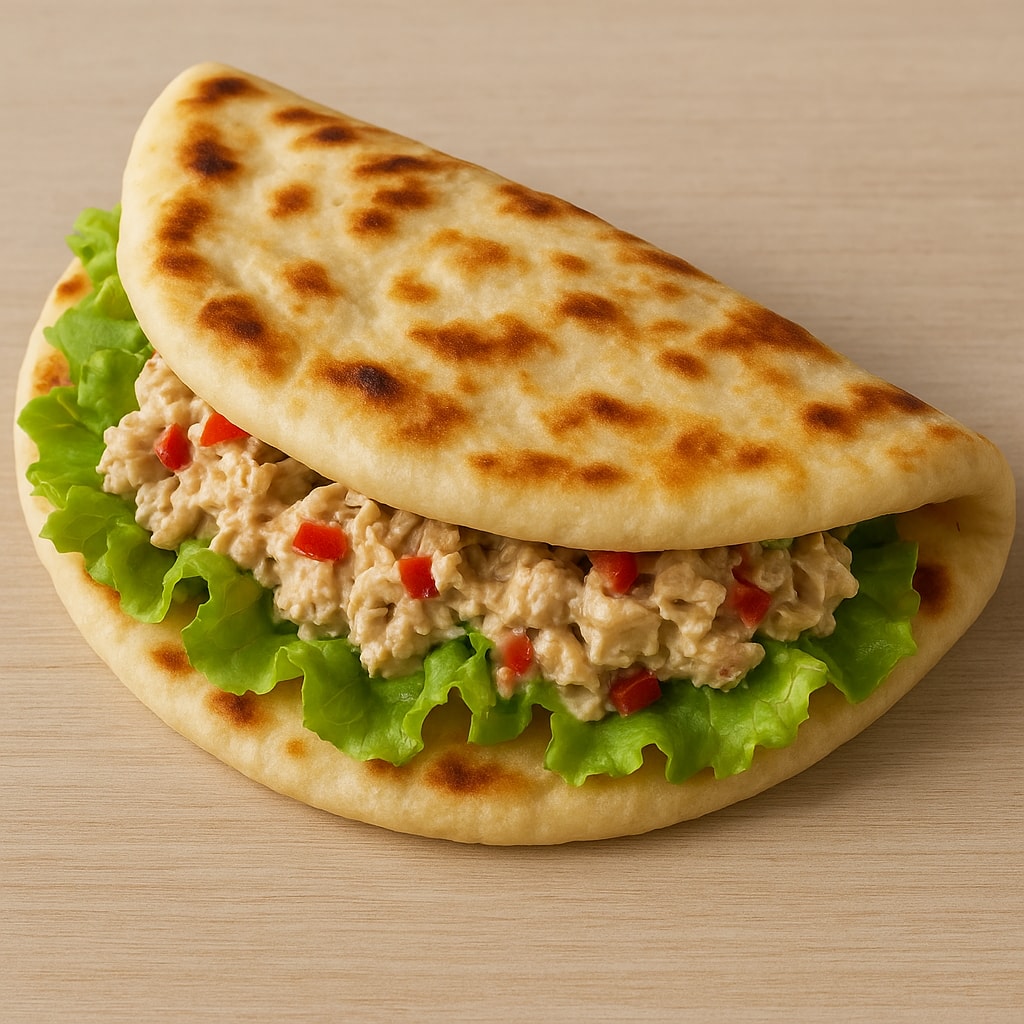 Лепешки роти с крабовой начинкой