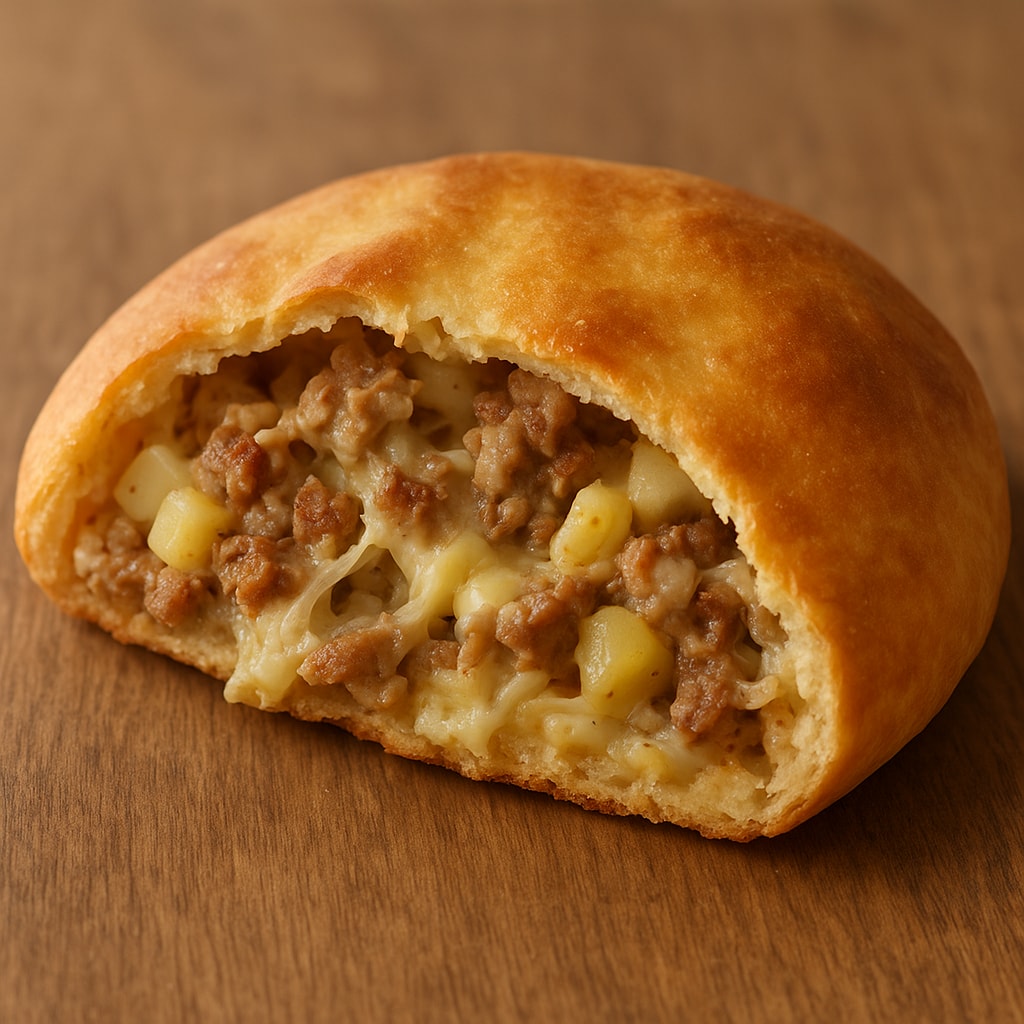 Арабские блинчики катаеф с мясным фаршем и сыром