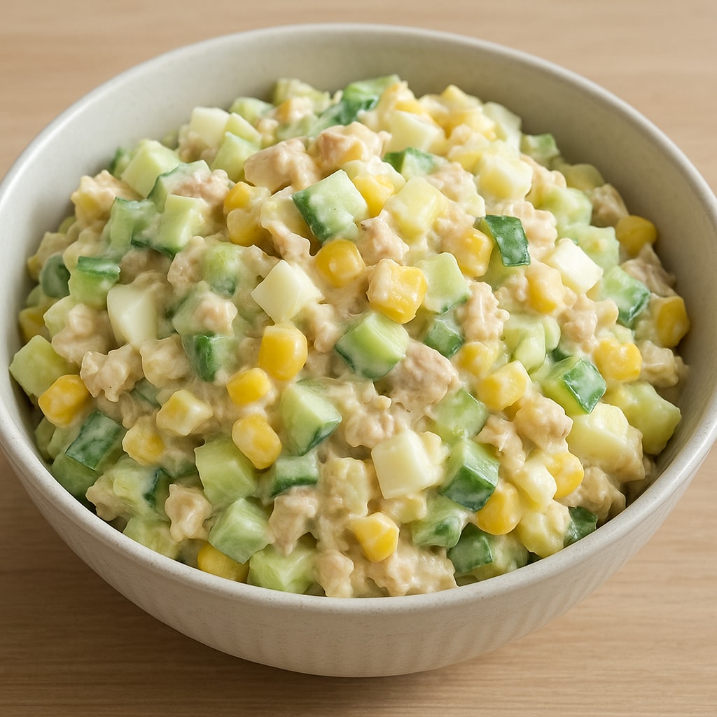 Салат с тунцом и кукурузой