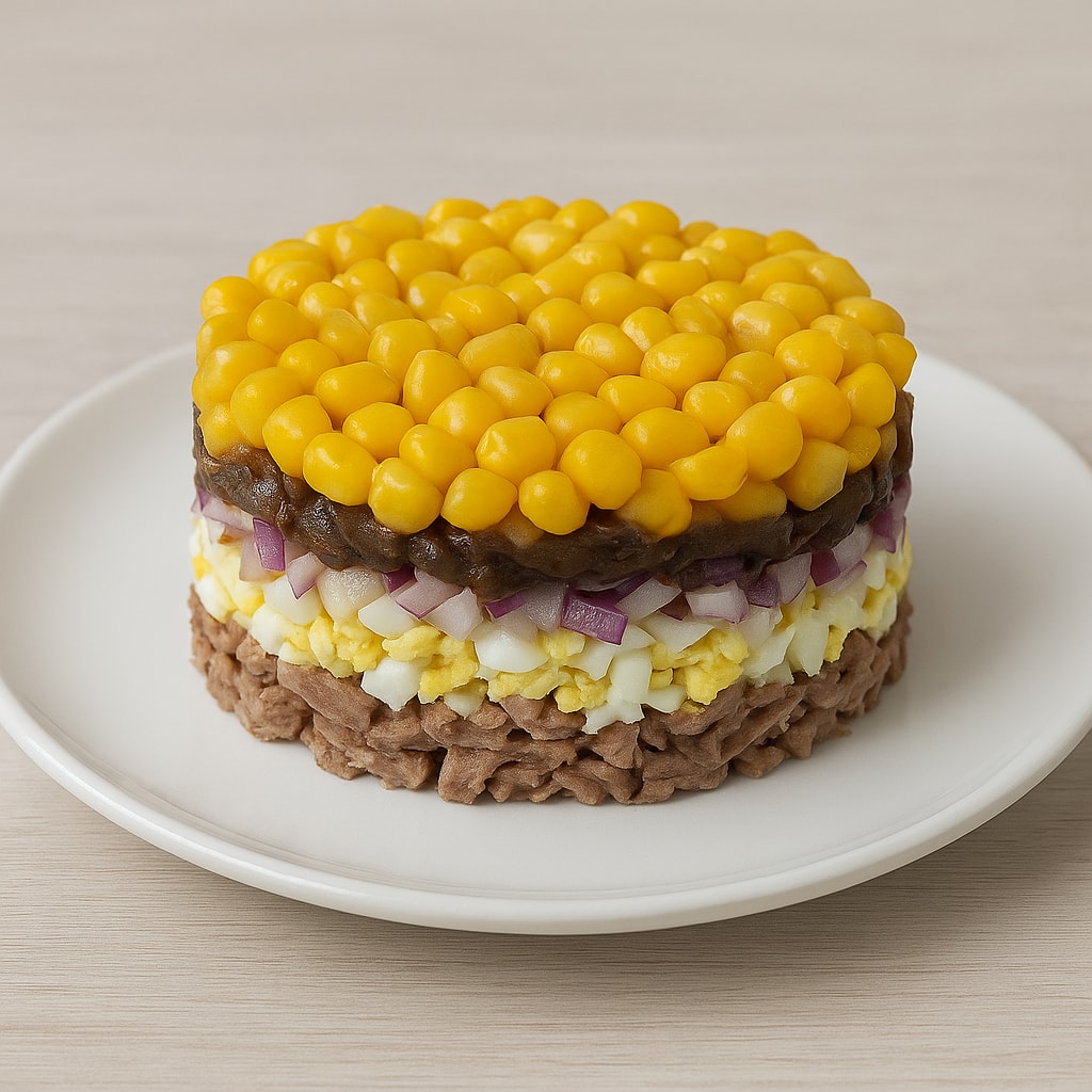 Салат с индейкой и грибами