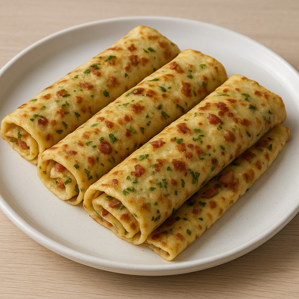 Блинчики с ветчиной и сыром