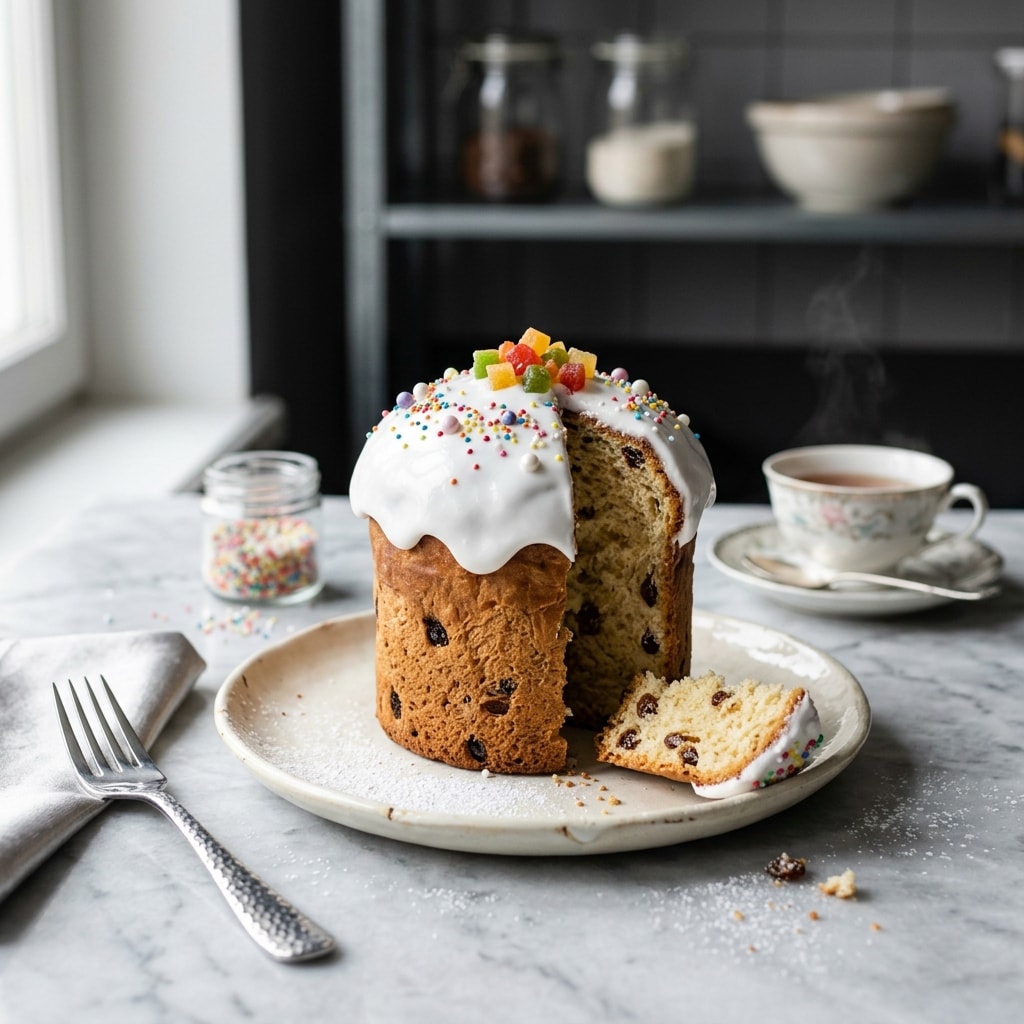 Классический домашний кулич на молоке