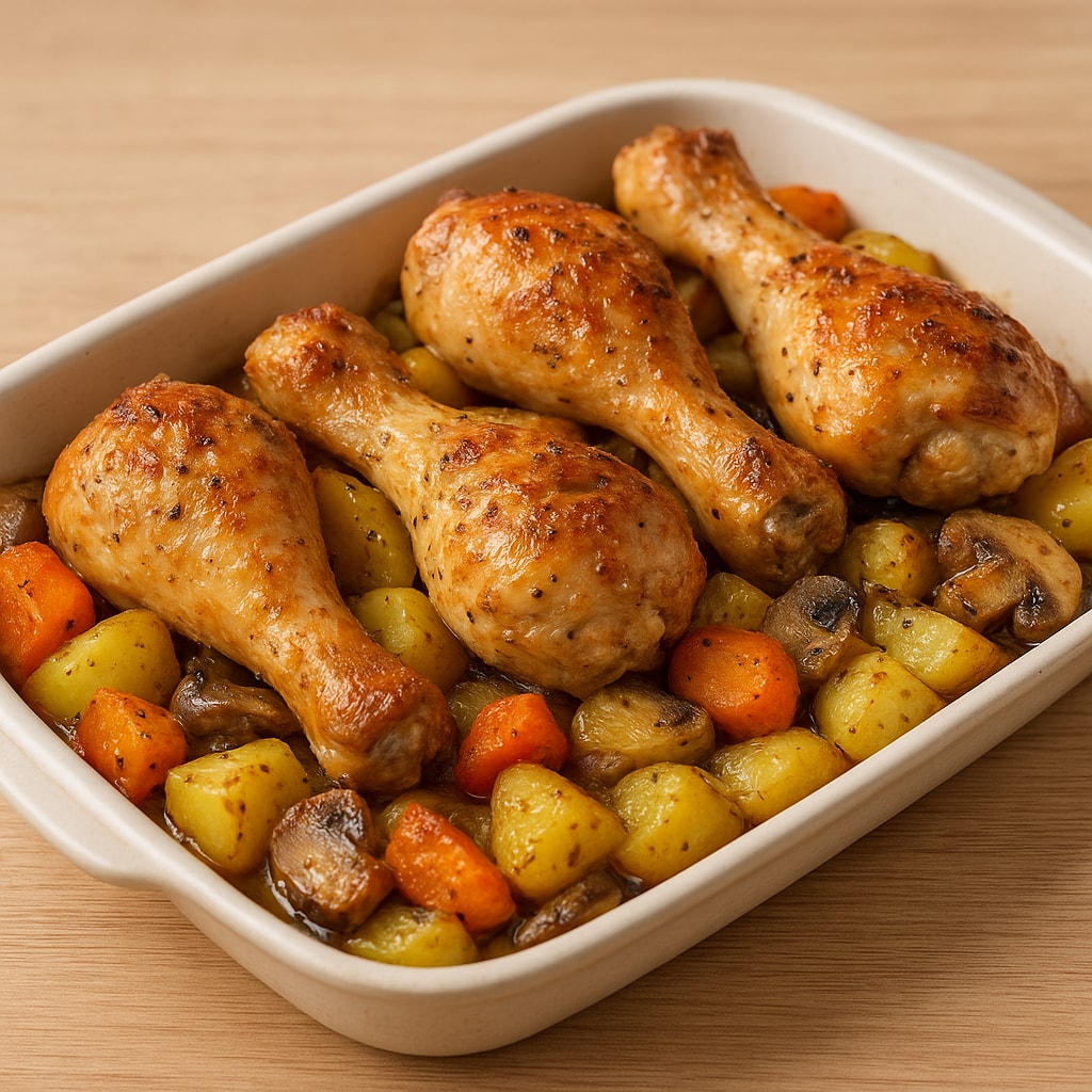Курочка с картофелем и овощами