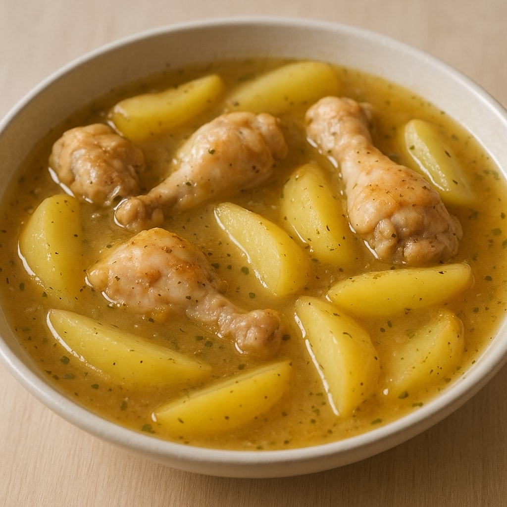 Жаркое из курицы с картошкой