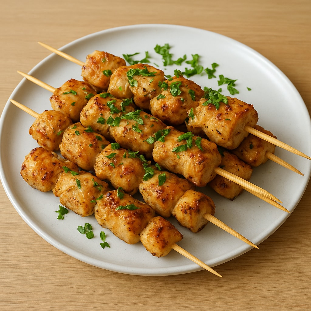 Куриные шашлычки в духовке с ароматным маслом
