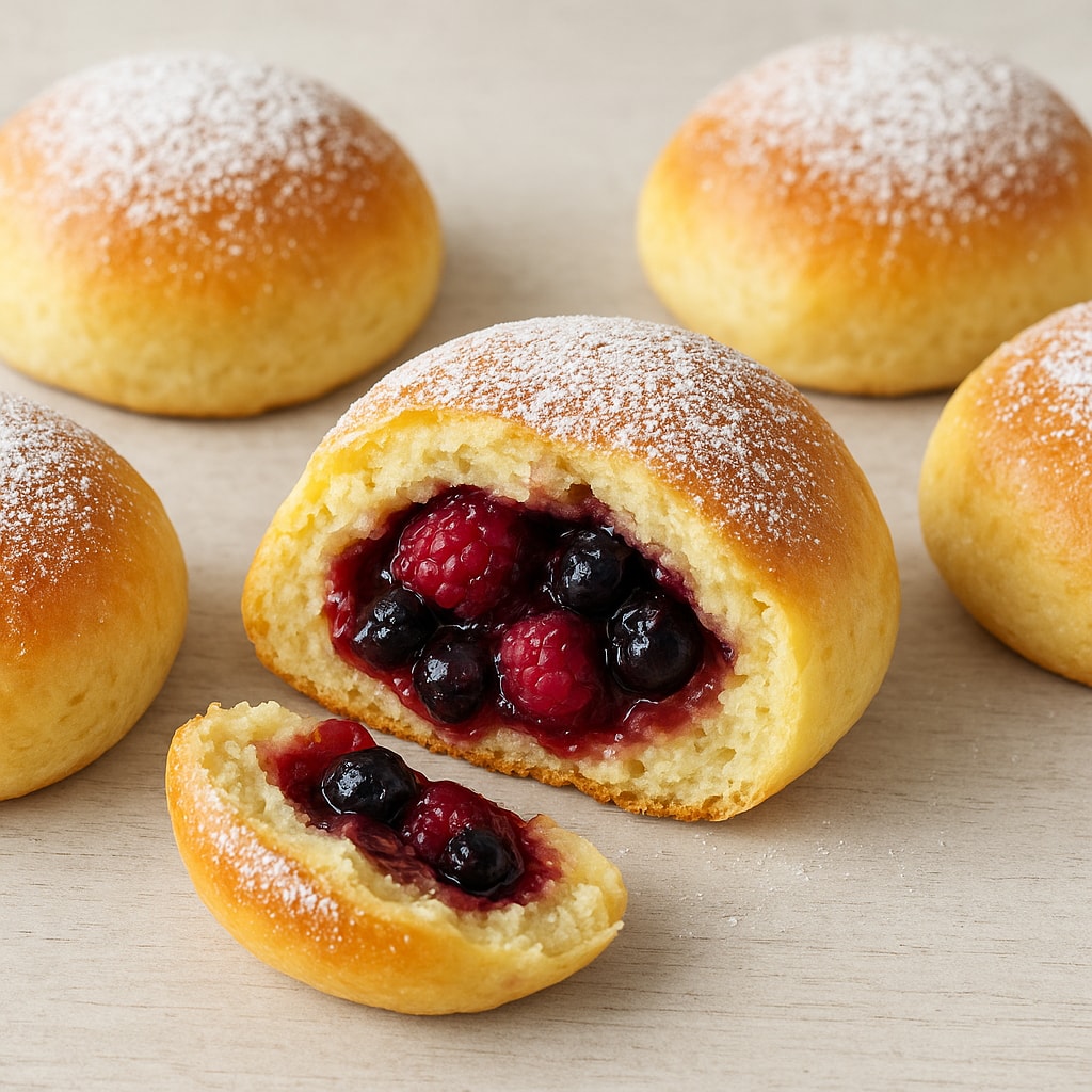 Творожные булочки с джемом