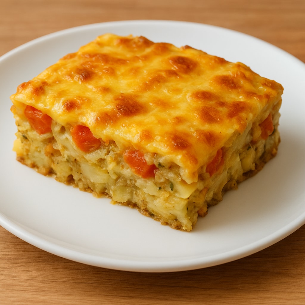 Запеканка с макаронами и фаршем
