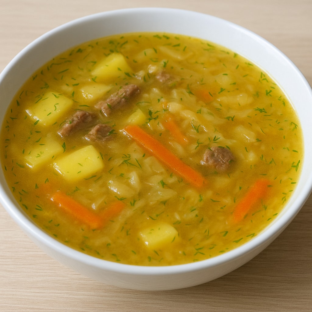 Простые щи из свежей капусты