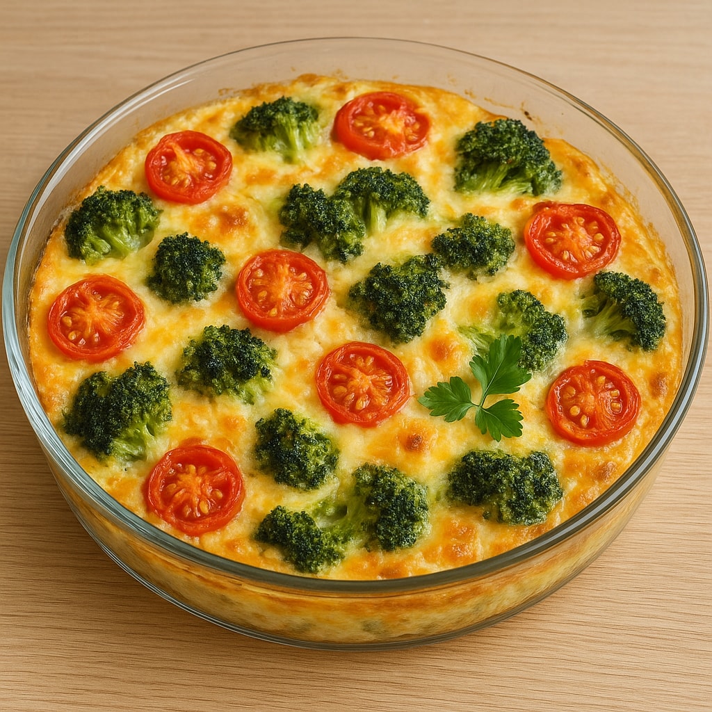 Запеканка с куриным филе и брокколи