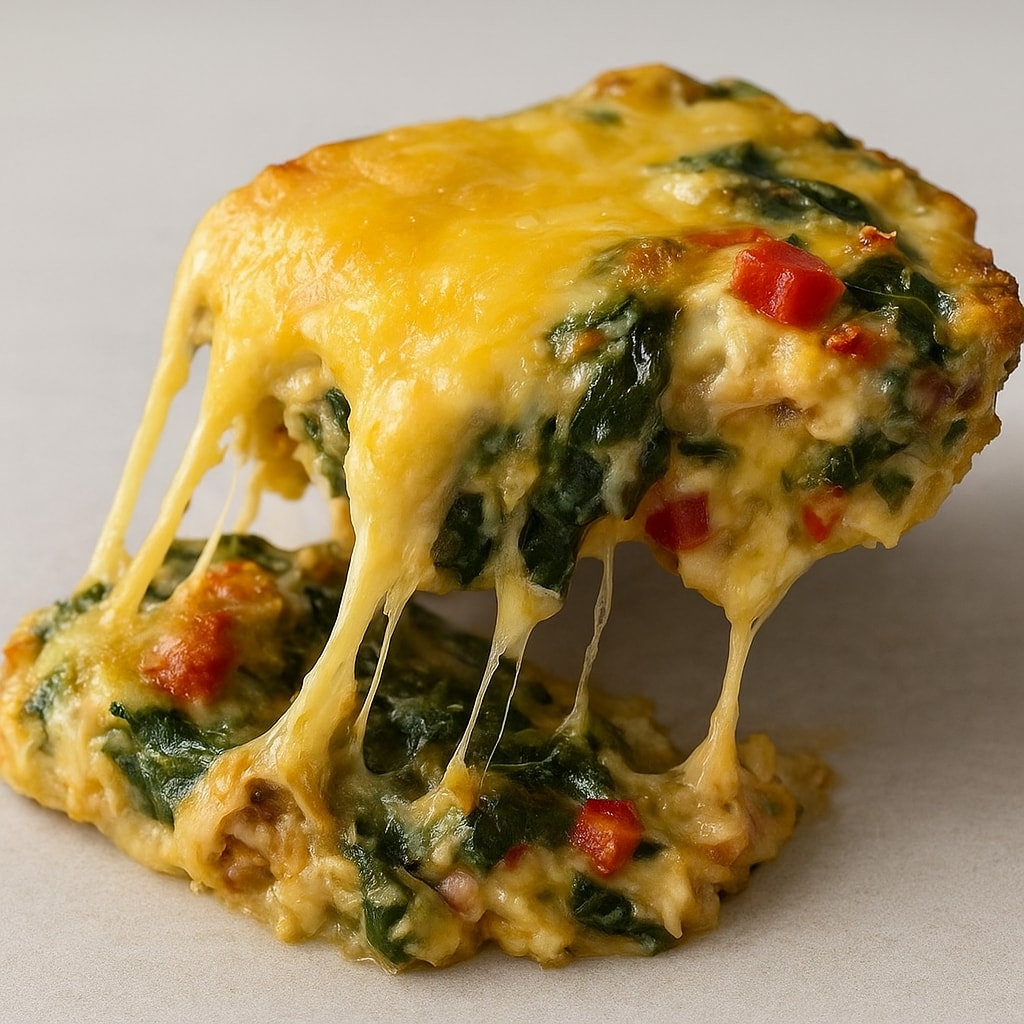 Белковая запеканка с курицей и грибами