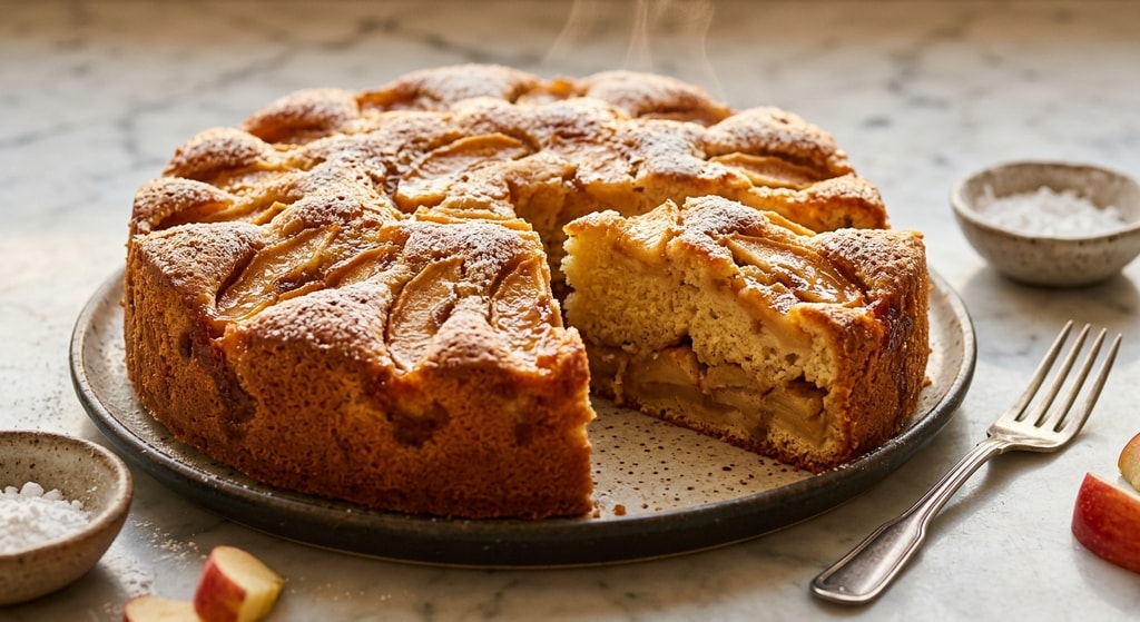 Пышная классическая шарлотка с яблоками