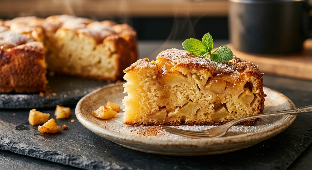 Пышная шарлотка с яблоками