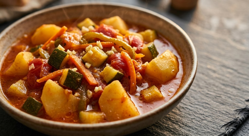 Овощное рагу из кабачков с картофелем