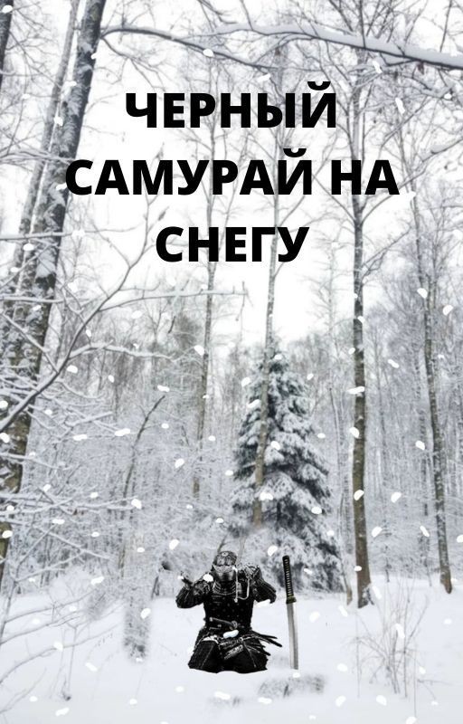 Черный самурай на снегу