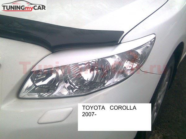 Реснички на фары для Toyota Corolla E150 2007-